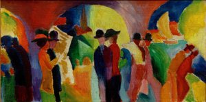 Colonnade avec voilier I - August Macke