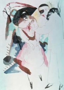 Pierrot et dame - August Macke