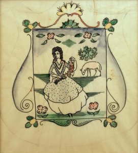 Bergère avec un mouton