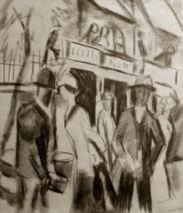 Promeneurs dans la rue - August Macke