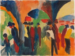 Sous les arcades de Thoune (Un motif de promenade) - August Macke