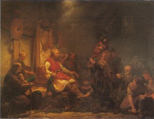 Les messagers du roi Ella devant les fils de Ragnar Lothbrok - August Malmström