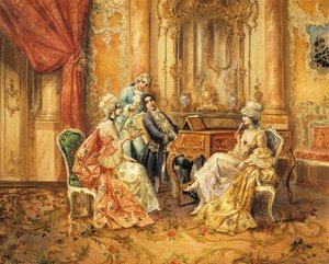 Au piano, par Stephan Sedlacek (1868-1936) - August Stephan Sedlacek