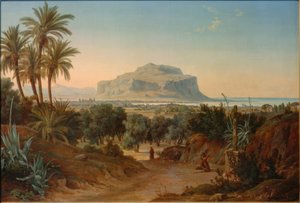 Vue sur Palerme et le Monte Pellegrino - August Wilhelm Julius Ahlborn