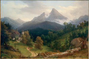 Paysage avec Watzmann - August Wilhelm Julius Ahlborn