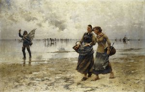 Marée basse - August Wilhelm Nikolaus Hagborg