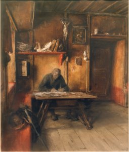 Le scribe du village - August von Pettenkofen