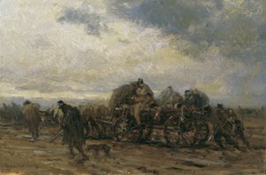 Le transport des blessés II - August von Pettenkofen