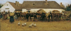 Marché à Szolnok - August von Pettenkofen