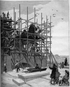 Arc de triomphe de Paris : état actuel des travaux de construction de la sculpture d