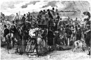 Les courses de Longchamps : Le Grand Prix de Paris, dans « Le Figaro », supplément illustré du dimanche 6 juin 1875 - Auguste Andre Lancon