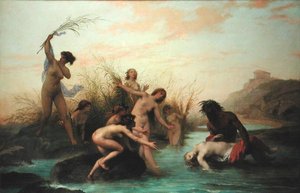 Un dieu de la rivière sauvant une naïade