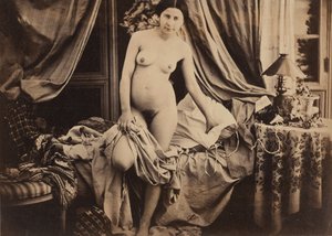 [Nu debout près du lit], vers 1854 - Auguste Belloc