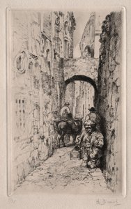 Nain dans une rue étroite - Auguste Brouet