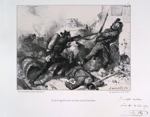 Combat au corps à corps, Siège de Paris, Guerre franco-prussienne, 1870 1871 - Auguste Bry