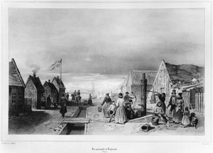 La rue principale, Reykjavik - Auguste Etienne Francois Mayer