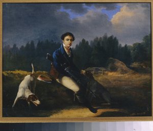 Portrait de Nikita Vsevolzhsky, fondateur de la société de la lampe verte - Auguste Joseph Desarnod