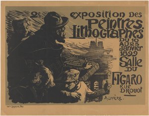 Affiche pour la deuxième exposition des peintres lithographes