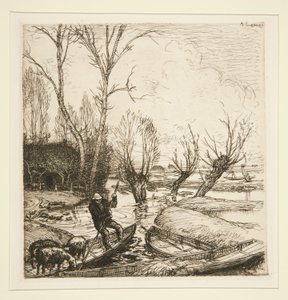 Au marais inondé - Le berger