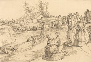 Enterrement dans le marais vendéen, 1901 - Auguste Lepere
