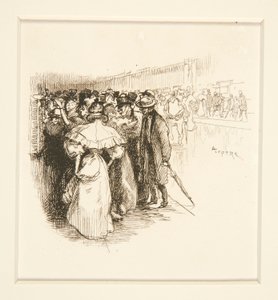 Foule à la billetterie (?) - Auguste Lepere