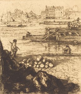 Le débardeur, quai de La Gare, 1894 - Auguste Lepere