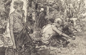 La cueillette du muguet - Auguste Lepere