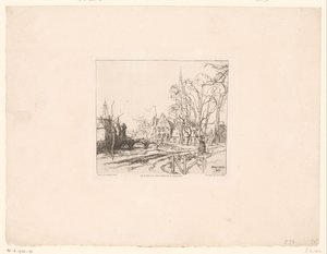 Vue du pont du Béguinage à Bruges - Auguste Lepere