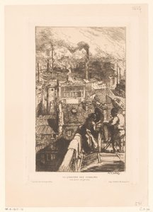 Vue sur les toits dans le quartier des Gobelins à Paris (Le quartier des Gobelins) - Auguste Lepere
