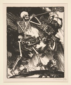 La Mort et les Passions vont fondre sur le Monde, de La Guerre de 1914, première série, no. 7 - Auguste Lepere