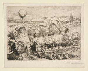 Le ballon qui tombe, au Pré-Saint-Gervais - Auguste Lepere