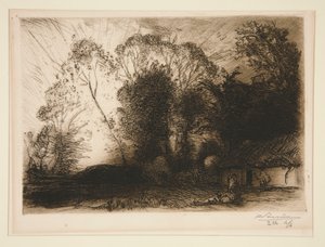 La chaumière à Rousseau (Vendée) - Auguste Lepere