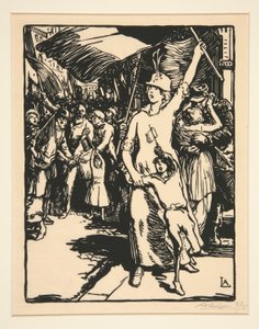 La guerre est déclarée, de La Guerre de 1914, première série, no. 8 - Auguste Lepere