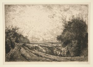 La route de La Houssoye (Crèvecœur-le-Grand) - Auguste Lepere