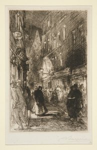 La rue Galande - Auguste Lepere