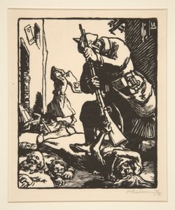 Les prussiens massacreurs, de La Guerre de 1914, première série, no.13 - Auguste Lepere
