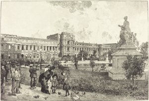 Les ruines du Palais des Tuileries avant leur démolition - Auguste Lepere