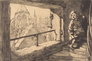 Les toits de Saint-Séverin - Auguste Lepere