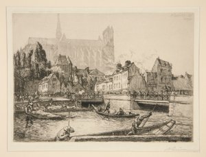 Marché aux légumes à Amiens - Auguste Lepere