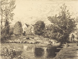 Vieille passerelle, bords du petit Morin, 1915