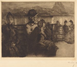 Sur la Seine, la nuit