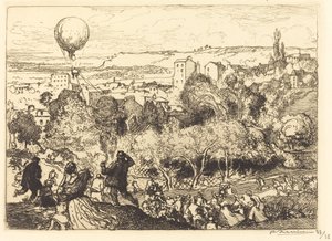 Le ballon qui tombe, au Pré-Saint-Gervais