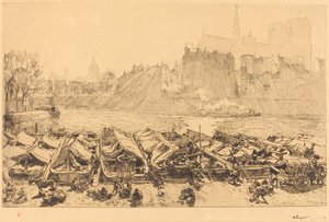 Le grand marché aux pommes - Auguste Lepere