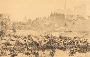 Le grand marché aux pommes - Auguste Lepere