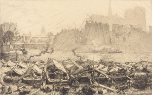Le grand marché aux pommes - Auguste Lepere