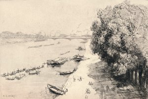 La Seine au Pont National, 1915 - Auguste Louis Lepère