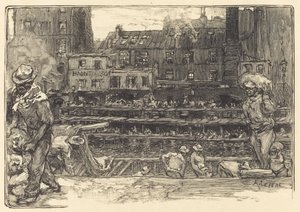 Déchargement, Canal Saint-Martin - Auguste Lepere