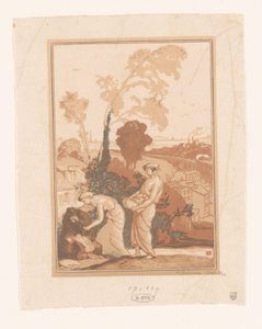 La Musique et la Poésie secourant les Artistes - Auguste Lepère (signed by artist)