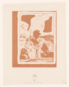 La Musique et la Poésie secourant les artistes - Auguste Lepère (signed by artist)