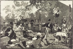 Le Cabaret du Coq de Bruyère au Bois de Meudon - Auguste Lepère after Daniel Vierge